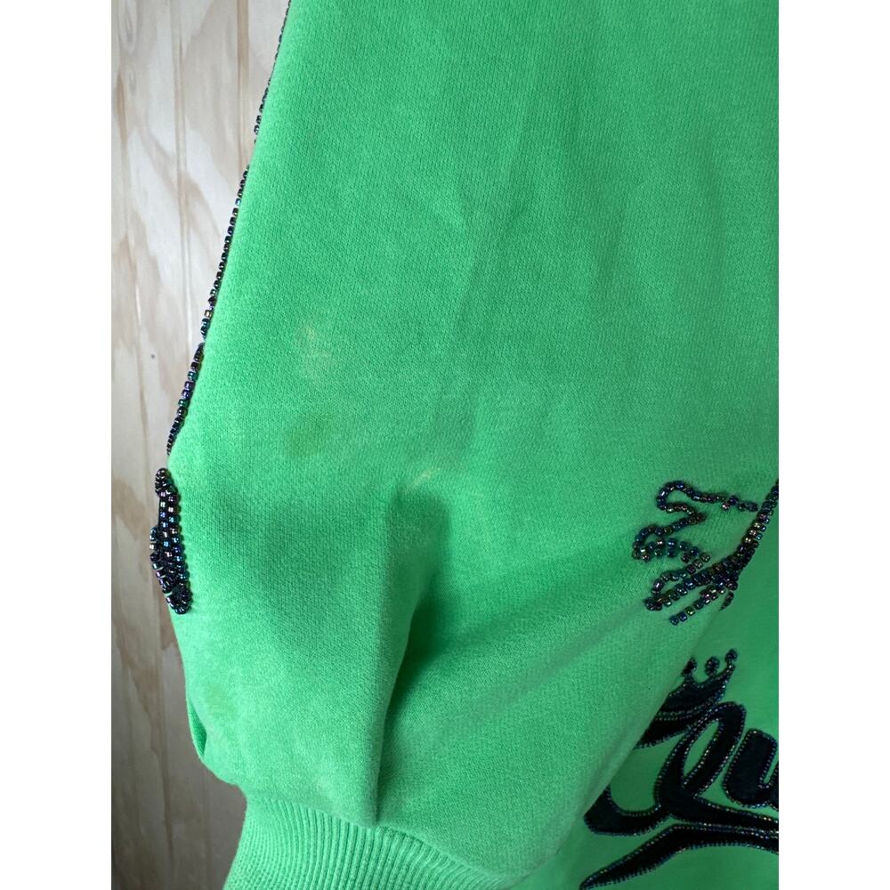 QUEEN OF SPARKLES Green and Black sweater dress size Small - Picture 5 of 10